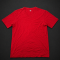 Red Classic V-Neck Tee, one-of-one pre-loved apparel from Quality Thrift