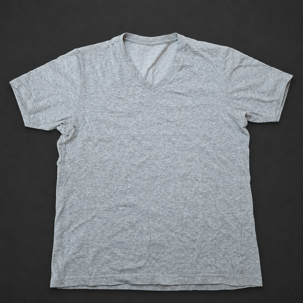 Light Grey V-Neck Basic Tee, one-of-one pre-loved apparel from Quality Thrift