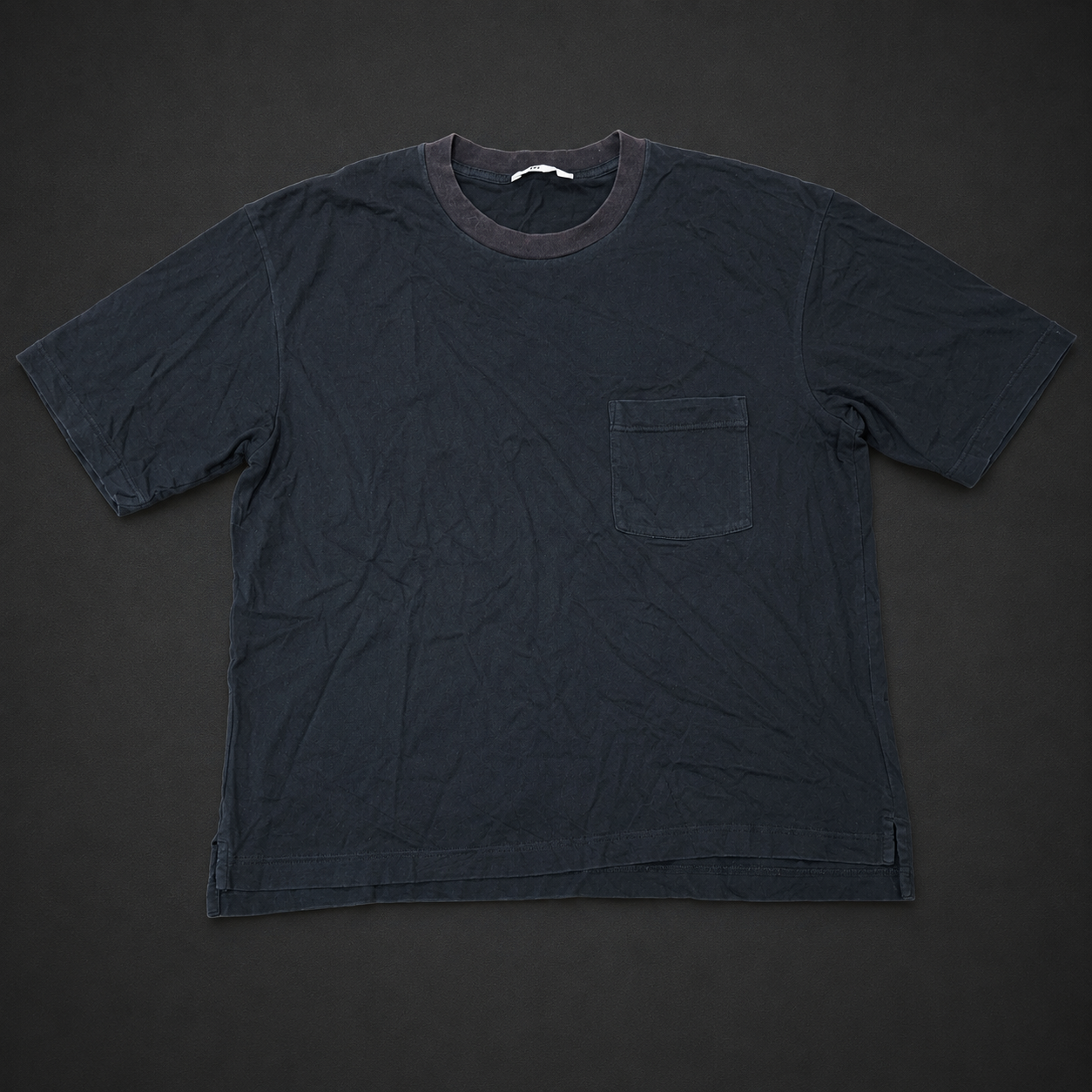 Washed Black Pocket Tee, one-of-one pre-loved apparel from Quality Thrift