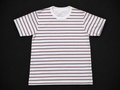 White Red Micro-Stripe Tee, one-of-one pre-loved apparel from Quality Thrift